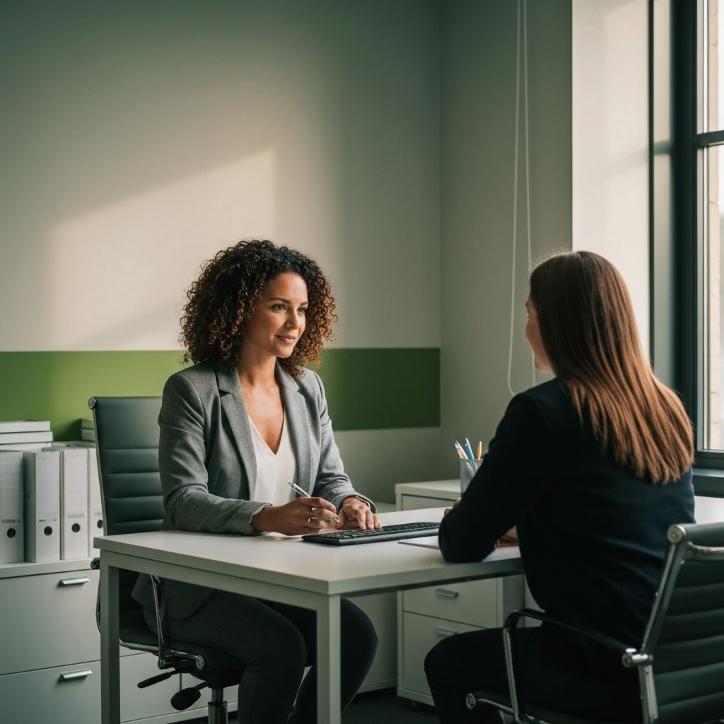 Tax advisor consulting with client